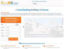 Tablet Screenshot of canal-cruiser.com